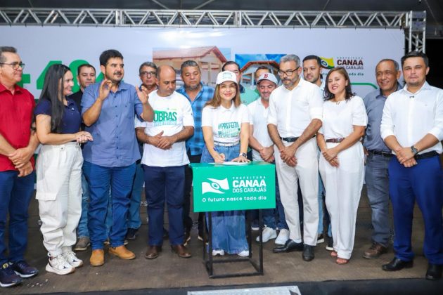 Prefeita Josemira Gadelha assina ordem de serviço para 464 casas e anuncia aeroporto e Hospital do Amor em Canaã dos Carajás