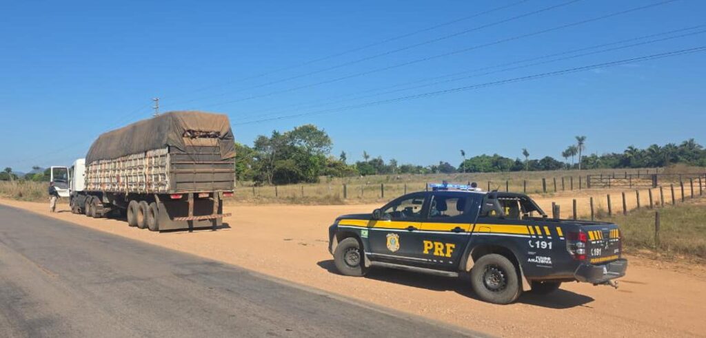 PRF apreende revólver calibre .38 e munições em caminhão na BR-155, em Marabá